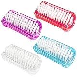 4 Stück Handbürste Nagelbürste Doppelseitige Reinigungsbürste - Handwaschbürste klein für Händen, Fingernägel, Fußbürste, Gemüse Oberflächen - Nail Brush Universal Harte Borsten Bürste Reinigung