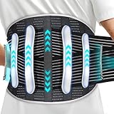 COMFORCE Rückenstützgürtel mit 6 Stäben, atmungsaktive Rückenstützen für den unteren Rücken Schmerzlinderung für Frauen Männer, Lendenwirbelstütze für Ischias, Bandscheibenvorfall (30-40')