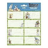 Grupo Erik Aufkleber, Asterix und Obelix Etiketten mit einer Größe von 8x4 cm und Illustrationen mit den Hauptfiguren, Etiketten zum Beschriften, 16 Klebeetiketten Set