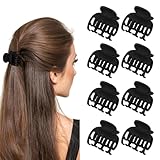Kleine Haarklammern für Frauen und Mädchen, zweireihige Zähne, mittlere Haarspangen, matte Klauenklammern für dünnes Haar, rutschfeste Haarspangen für kurzes Haar-Zubehör