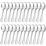 benlidoner Teelöffel 24 Stück Edelstahl Kaffeelöffel 14cm Eislöffel Suppenlöffel Esslöffel Kleine Löffel Set für Haushalte Restaurants Kantinen, Spülmaschinenfest