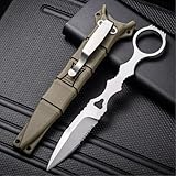 Klein Messer, EDC Messer mit Kydex Scheide, Outdoor Messer, Stiefelmesser Gürtelmesser, Premium Survival Messer, Gürtelmesser für Outdoor Camping Angeln Wandern
