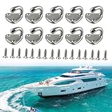 MoSundi Planenhaken 316 Edelstahl mit Schrauben für Anhänger Planenbefestigung Abschlepphaken für Wohnmobil Boot Wohnwagen 10 Stück Chrom