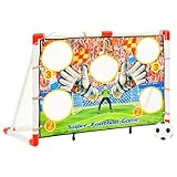 Homgoday Fu?balltor-Set mit Torwand 120x51x77,5 cm Fu?balltor Model80344