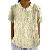 Angebote des Tages Heute Jeanskleid T Shirt Damen V Ausschnitt T-Shirt Frauen Musselin Bluse Longbluse Lässig Für Leggings Tshirt Leinen Blitzangebote Befristet Hemd Shirts