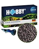 HOBBY Aquaristik Humin superaktiv I 1200 ml I konzentrierter Aquarientorf I Wasseraufbereiter für Aquarien I Filtermaterial für gesunde Fische und Pflanzen I ideal für Süß- und Meerwasseraquarien