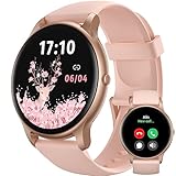 Parsonver Smartwatch Damen Rund mit Telefonfunktion, Leichte Fitnessuhr Frauen mit Schrittzähler, 100+ Sportmodi, IP68 Wasserdicht, Sportuhr Damen mit Herzfrequenz Schlafmonitor, SpO2, Roségold,SPROD1