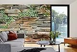 Vlies Fototapete STEINWAND 375 x 250 cm (inkl. Kleister) - Vlies Tapete, Wandtapete, Wandbilder - Tapete für Wohnzimmer Schlafzimmer, Büro, Küche - Montagefertig
