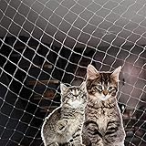 AIQII Katzennetz für Balkon & Fenster Katzenschutznetz 8x3m Drahtverstärkt Balkonnetz + 23m Befestigungsseil für Katzen inkl. Befestigungsset