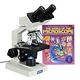 AmScope M82ES-WM OMAX Lab LED Compound Binokularmikroskop mit Mikroskopbuch, 40x-2000x