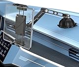 PLDHPRO Aluminium Tablet Halterung Auto iPad Halter Saugnapf Zubehör Ständer Autohalterung Universal Drehbare Armaturenbrett Gadgets Silikonschutz Große Kompatibel iPadAir/Mini Samsung Fire 5,1'-15,6'