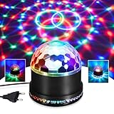 Discokugel, BLITZWILL 5W LED Discolicht Partylicht RGB Discokugel 51 LEDs Musikgesteuert & Automatischer Modus mit EU Stecker, Bühnenlichter Disco Party Licht Deko für Heim Geburtstag Weihnachten KTV