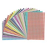 6160pcs Farbige Punkte,8 mm Runde Punkt-Aufkleber, Farbige punkte aufkleber, Farbkodierung-Aufkleber, Kleine Runde Dot Aufkleber, Farbcodierung Etiketten für Home Office Supplies 22 Farben