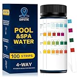 3 in 1 Pool Teststreifen für Spa,100 Stück Teststreifen Pool Tester, Wassertest-Set, Genauer Chemischer Tester für Feststreifen Pool pH und Chlor, Brom,Alkalinität,Pool Zubehör