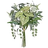 Arborus Eukalyptus Kunstzweige 59 cm Künstliche Zweige wie Echt Kunstpflanzen zum Basteln Blumenarrangement Künstliche Anthurium Dekopflanzen Grün Deko im Wohnzimmer Schlafzimmer Badezimmer Esszimmer