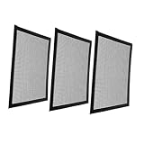 Angoily 3 Stück 3 teiliges BBQ Grillmatten Set aus hitzebeständigem beschichtetem Mesh antihaftbeschichtet wiederverwendbar für Gasgrill Elektrogrill und Wiederverwendbar