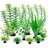 WUGAUWOR Aquarium Pflanzen Deko, Aquarium Zubehör Deko, 11 Stück Schildkröte Aquarien Dekorationen, Aquarium Plastikpflanzen Dekoration Künstliche Pflanzen, Aquarium Dekor, Plastik Pflanze, 5~22 cm