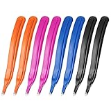 HOSTK 8 stücke Magnetische Klammerentferner Abzieher Stiftwerkzeug mühelos für Büro Schule und Zuhause Schwarz Blau Rosa Orange Grün