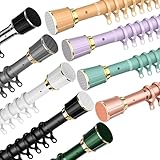 Gardinenstange mit verstellbarer Spannung, 40–500 cm, federbelastet, kein Bohren, einfache Installation, ideal für Küche, Bad und Schränke (Farbe: Weiß, Größe: 50–75 cm)