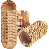 OIXEYA 500 Stück Muffinförmchen Papier, 5 cm Bodendurchmesser,Natürlich & Ungebleicht,Antihaft & Fettdichte Pergament Muffinform Papier,für Feste/Feiern/zum Backen,Standardgröße
