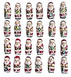 Weihnachtsdeko Sparpack, 24 Weihnachtsmänner aus Schokolade einzeln verpackt, 170g CAPTAIN PLAY Nikolaus Schokolade zum Verzieren und Dekorieren