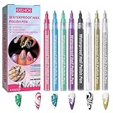 8 Pcs Nagellack Stift, Nagellackstifte Für Nägel, French Nails Stift, DIY Nagellack Stift, Frauen 3D Nail Pen, Nail Art Pen, Nageldesign Zubehör Für DIY Nail Art Pen Beauty Adorn Manicure Tools