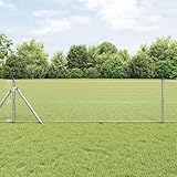 Fasba Schweißdrahtzaun 0,6x10 m Feuerverzinkter Stahl, Maschendrahtzaun Drahtzaun für Hofeinfassung Viehzäune Kleintiergehege42004883