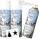 My-goodbuy24 3er Set Kunstschnee Spraydose 300ml Dekoschnee inkl. 8 Schablonen Schneespray zum Dekorieren zu Weihnachten Fensterspray Künstlicher Schnee für die Fenster
