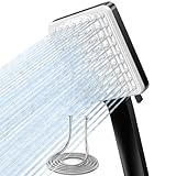 VOXON Duschkopf mit Schlauch 1.6 M, Handbrause Duschkopf Gross, Duschkopf Wassersparend Hochdruck, Einhand-Einstellung, Duschkopf XXL mit 6 Strahlarten