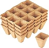Meister Anzuchttöpfe 4 x 4 cm - Praktisches Set mit 48 Stück - 100% torffrei aus PEFC-zertifizierter Zellulose - Biologisch abbaubar / Pflanztopf / Saattopf / Pflanzenanzucht / FLOR79115
