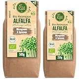 Little Plants Bio Alfalfa Sprossen Samen [250g] - Alfalfa-Samen - Alfalfasprossen & Microgreens zum Keimen (inkl. Ebook)