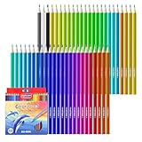 Taakige 48 Stück Buntstifte Set,Buntstifte Farbstifte,Sechseckiger Stifthalter rutschfest und einfach zu bedienen,für Kunst Zeichnen Skizzieren Färbung Mitgebsel Kindergeburtstag Gastgeschenke