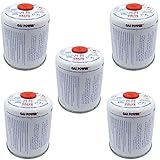 Z.M.C 5X 450g Kartuschen Camping Propan Butan Gas Schraubventil Gaskartusche 900ml Ventilkartusche mit Gewinde Anschluß Druckgasdose Schraubkartusche Butangas, Butankartusche