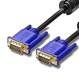 VGA-Kabel Monitorkabel, VGA zu VGA Computermonitorkabel, VGA Stecker auf VGA Stecker Kabel Adapterkabel, vergoldetes VGA Displayport Kabel Kompatibel mit Projektoren, HDTVs, Displays Laptop (1,5 M)