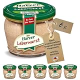 Keunecke Harzer Leberwurst 6x200g – streichzart & herzhaft – ohne Geschmacksverstärker – Hausmacher Art im Glas – deftiger Brotaufstrich & Brotzeitklassiker