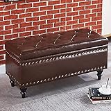 Moderne Ottoman-Bank aus Kunstleder, getufteter Hocker mit Hebefläche, rechteckiger Eingangsbereich, Schuhtruhe, stilvolle Bett-Endbank, 70 x 40 x 45 cm