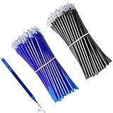 Ersatzminen, 100 Stück Gel-Tintenrollermine, Einfach zu Radieren - Stiftspitze 0.5 mm, Höhe 130 mm, Ideal für Schulbedarf Bürobedarf Schultüte Füllung