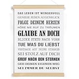 BETESSIN Jugendweihe Geschenke - Motivationsbilder mit inspirierenden Sprüchen - 40x30cm Kunstdruck Poster aus Leinwand - Geschenkideen zur Jugendweihe, Firmung, Konfirmation für Jungen & Mädchen
