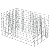 Helloshop26 Hochbeet Pflanzen Blumen Garten Gabionen Stahl verzinkt 90x50x50cm 02_0001317