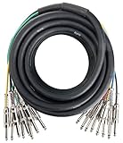 Pronomic Stage MJJ8-10 Multicore Kabel 8 x 6,3 mm Klinke mono auf 8 x 6,3 mm Klinke mono 10 m