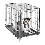 MidWest Homes for Pets iCrate Hundebox, klappbar, 1 Tür, Trennwand, auslaufsichere Bodenwanne, sichere Verriegelungen, Drahtgitterbox für mittelgroße Rassen, tragbar, robust, einfacher Aufbau, 76 cm