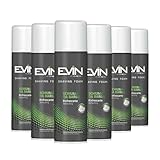 EVIN HOMME | Erfrischender Rasierschaum, macht die Haut glatt und weich während der Rasur, 6 x 300 ml