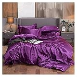 3pcs / 4pcs / 5pcs Solid Color Bettwäsche Set Weiche Luxus Bettwäsche Kit Rayon Satin Bettbezug Set mit Reißverschluss Schließung Twin Queen King Size Bett Set