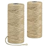 StiVerse Jute-Schnur, 200M Schnur Natur Braun Jute-Kordel, 1.5MM Packschnur Geschenk-Band Bastelschnur Dekokordel, DIY Bastelschnur, Geschenkverpackung, basteln Weihnachten deko