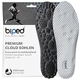 biped Cloud extra weiche Einlegesohlen für Alltag, Sport und Arbeitsschuhe - Orthopädisch dämpfende Schuheinlagen mit Fersenpolster – Massage Schaumstoff Einlagen z2939(33-35)