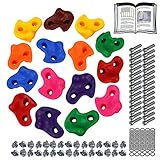 ALPIDEX Kinder Klettergriffe bunt 5/10/15/20/30 Stück Klettersteine inklusive Befestigungsmaterial, belastbar bis 200 kg, Indoor und Outdoor geeignet