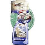 SONAX Xtreme LederPflegeMilch (500 ml) mit MicrofaserPad (1 Stück) AktionsSet zur Reinigung und Pflege von glattem Echt- & Kunstleder | Art-Nr. 02547410
