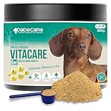Vitacare – Multivitaminpräparat 300 g Pulver für Hunde und Katzen | natürliche Vitamine mit Algen Kelp, Bierhefe, Mariendistel, Komplex B, A, C, D3 und E | Immunverstärkung und Energie