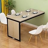 Wandmontierter Klapptisch, platzsparender Küchen-Esstisch, wandelbarer Klapptisch für kleine Räume, kompakter, schwebender Bürotisch, einfache Installation und stilvolles Design