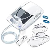 Sanitas SIH 21 Inhalator mit Kompressor-Drucklufttechnologie/Behandlung von Atemwegserkrankungen wie Erkältungen, Bronchitis/Inhaliergerät für Erwachsene und Kinder/Vernebler-Inhalation